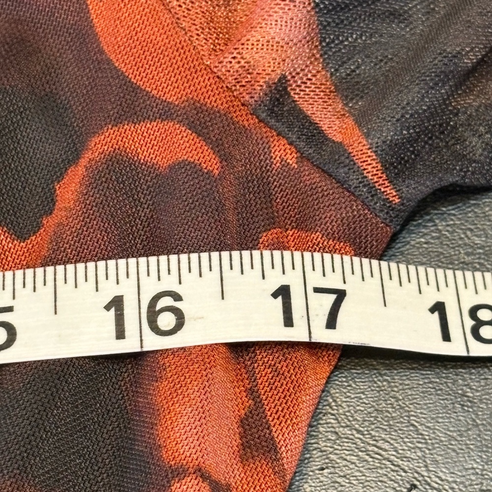 Madison + Hudson Chic Black and Rust Floral Long Sleeve Dress size M NWT - Picture 7 of 11